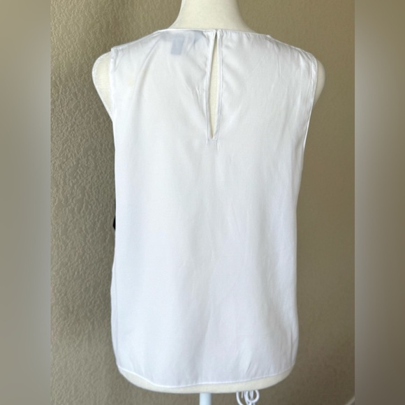Banana Republic Black & White Sleeveless Colorblock Top XS - Picture 3 of 7